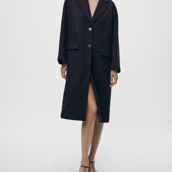 Nwt Zara Oversized Wool Blend Coat - Picture 5 of 13
